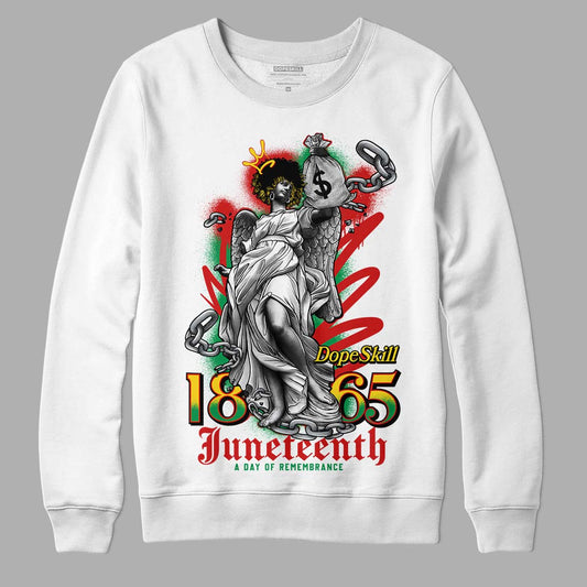 Black History Collection DopeSkill Sweatshirt Juneteenth Graphic - White 