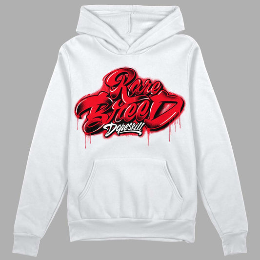 Red Thunder 4s DopeSkill Hoodie Sweatshirt Rare Breed Type Graphic - White 