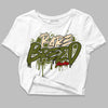 Travis Scott x Jordan 1 Low OG “Olive” DopeSkill Women's Crop Top Rare Breed Graphic Streetwear - White 