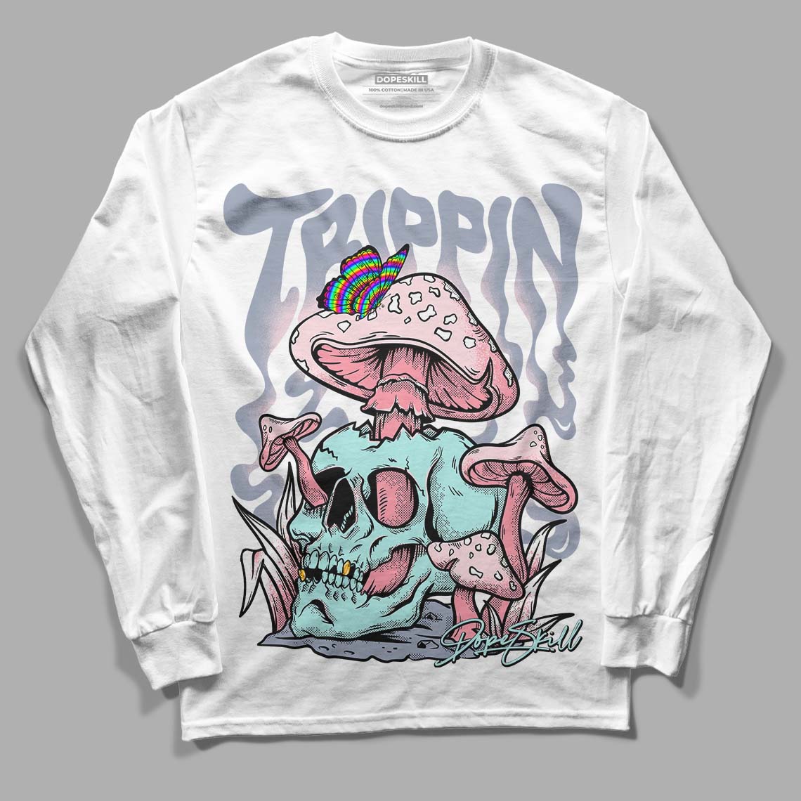 Easter 5s DopeSkill Long Sleeve T-Shirt Trippin Graphic - White
