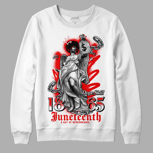 Cherry 11s DopeSkill Sweatshirt Juneteenth Graphic - White