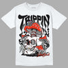 Black Canvas 4s DopeSkill T-Shirt Trippin Graphic - White 