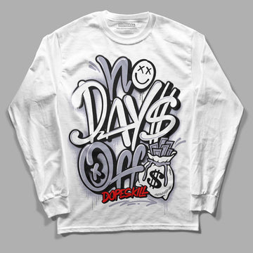 Jordan 13 Retro 'Black Flint' DopeSkill Long Sleeve T-Shirt No Days Off Graphic Streetwear - White