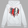 Jordan 3 Retro White Cement Reimagined DopeSkill Hoodie Sweatshirt Slime Drip Heart Graphic Streetwear - White