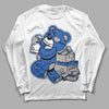 True Blue 1s DopeSkill Long Sleeve T-Shirt Bear Steals Sneaker Graphic - White