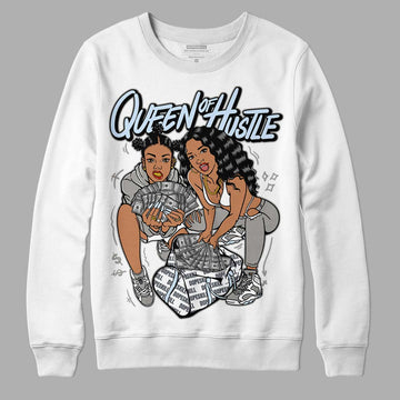 Jordan 6 Retro Cool Grey DopeSkill Sweatshirt Queen Of Hustle Graphic Streetwear - White 