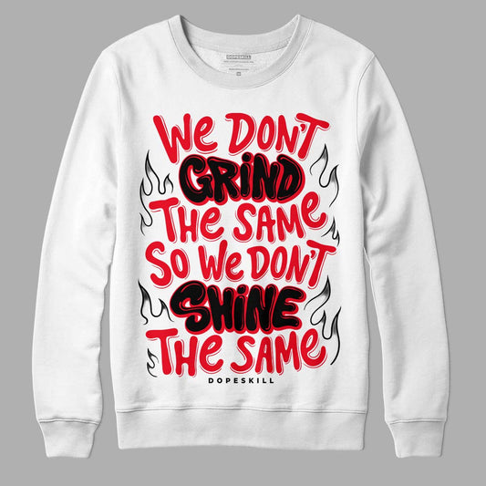  Jordan 4 Red Thunder DopeSkill Sweatshirt Grind Shine Graphic Streetwear - White 