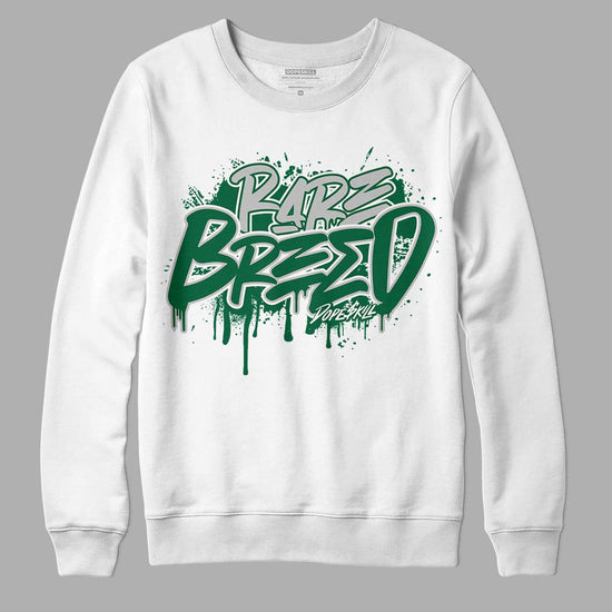 Gorge Green 1s DopeSkill Sweatshirt Rare Breed Graphic - White 