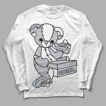 Jordan 11 Retro Low Cement Grey DopeSkill Long Sleeve T-Shirt Sneakerhead BEAR Graphic Streetwear - White