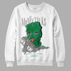 Jordan 2 Retro Lucky Green DopeSkill Sweatshirt Money Talks Graphic Streetwear  - White 