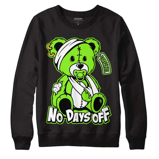 Neon Green Collection DopeSkill Sweatshirt Hurt Bear Graphic - Black