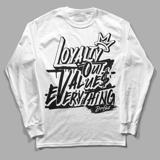Panda White Black Dunk Low DopeSkill Long Sleeve T-Shirt LOVE Graphic - White 