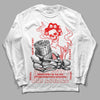 Cherry 11s DopeSkill Long Sleeve T-Shirt Show Me The Money Graphic - White
