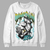 Aqua 5s DopeSkill Sweatshirt Money On My Mind Graphic - White 