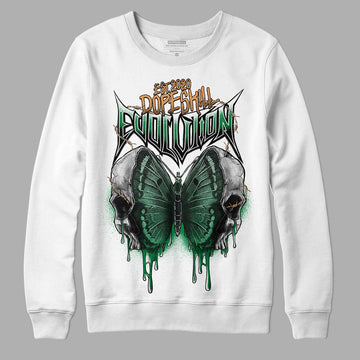 Nike SB x Jordan 4 “Pine Green” DopeSkill Sweatshirt DopeSkill Evolution Graphic Streetwear - White