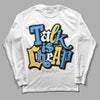 SB Dunk Low Homer DopeSkill Long Sleeve T-Shirt Talk Is Chip Graphic - White 