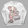 Jordan 1 High OG WMNS Washed Pink DopeSkill Long Sleeve T-Shirt Sneakerhead BEAR Graphic Streetwear - White