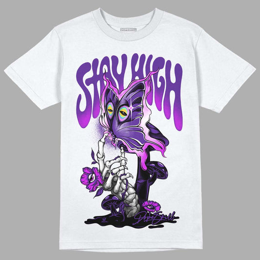 Court Purple 13s DopeSkill T-Shirt Stay High Graphic - White 