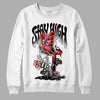 Jordan 1 High 85 Black White DopeSkill Sweatshirt Stay High Graphic Streetwear - White 