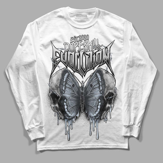 Black Metallic Chrome 6s DopeSkill Long Sleeve T-Shirt DopeSkill Evolution Graphic - White