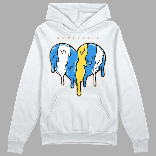 SB Dunk Low Homer DopeSkill Hoodie Sweatshirt Slime Drip Heart Graphic - White