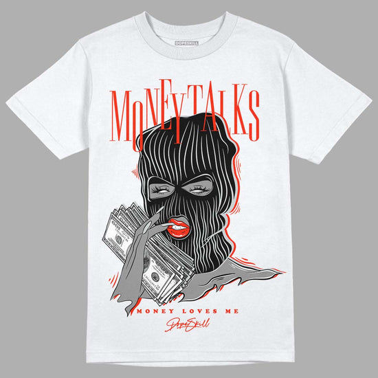 Black Canvas 4s DopeSkill T-Shirt Money Talks Graphic - White 