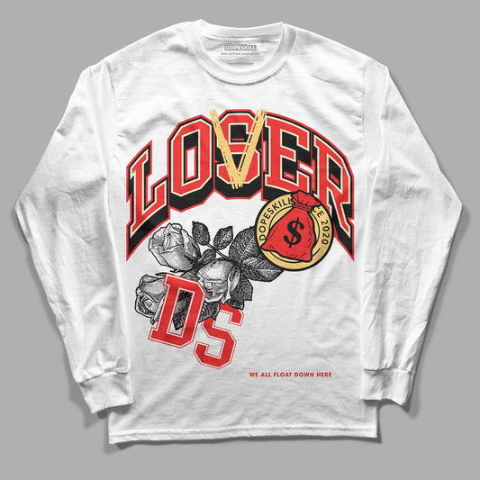 Dunk On Mars 5s DopeSkill Long Sleeve T-Shirt Loser Lover Graphic - White
