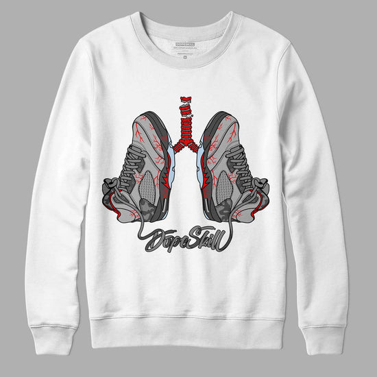 Jordan 5 Retro P51 Camo DopeSkill Sweatshirt Breathe Graphic Streetwear - White 