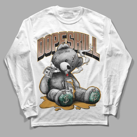 Safari Dunk Low DopeSkill Long Sleeve T-Shirt Sick Bear Graphic - White 