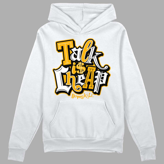 Goldenrod Dunk DopeSkill Hoodie Sweatshirt Talk Is Chip Graphic - White