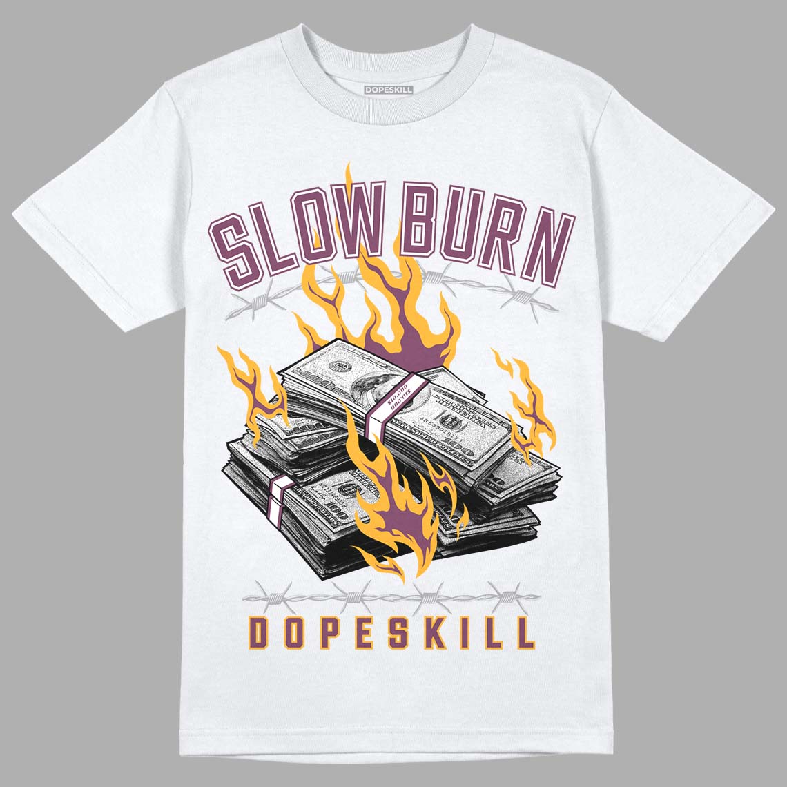 Brotherhood 1s High OG DopeSkill T-Shirt Slow Burn Graphic - White 