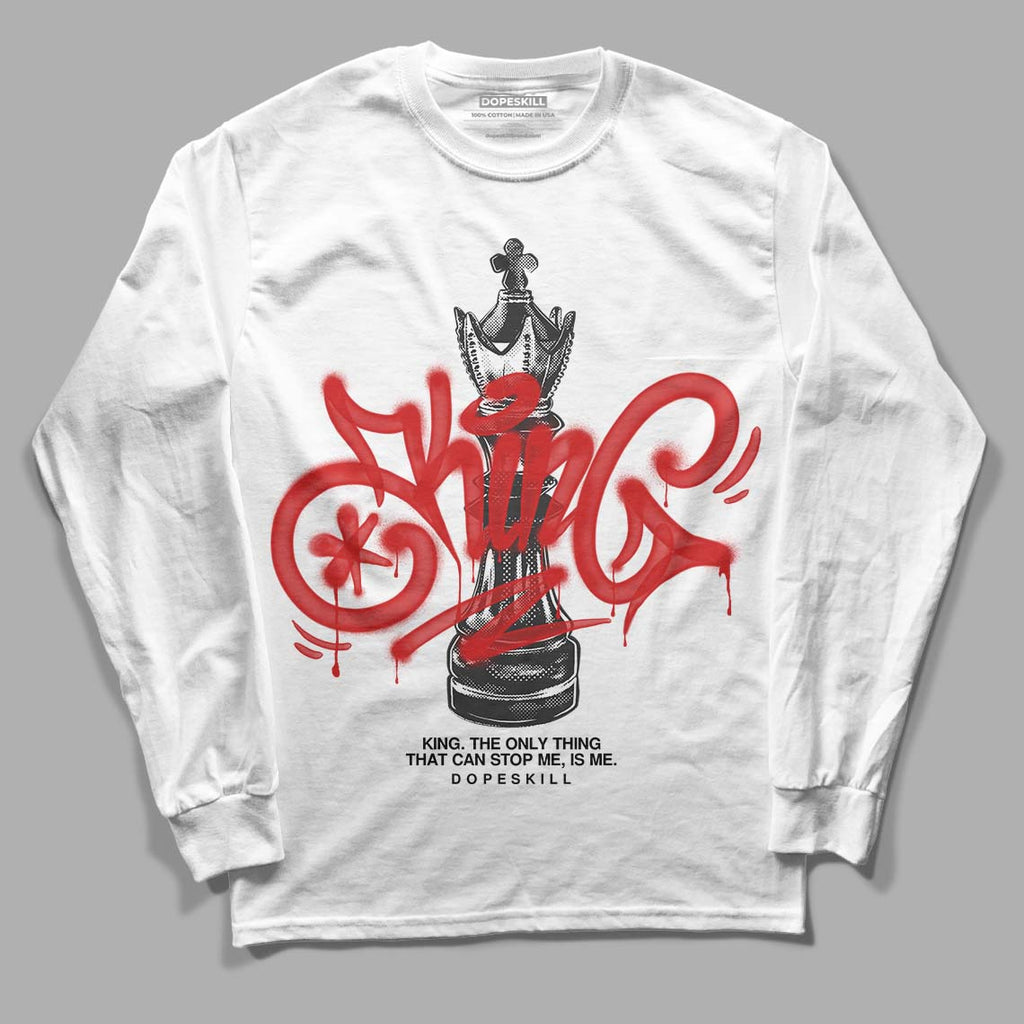 Jordan 1 High 85 Black White DopeSkill Long Sleeve T-Shirt King Chess Graphic Streetwear - White
