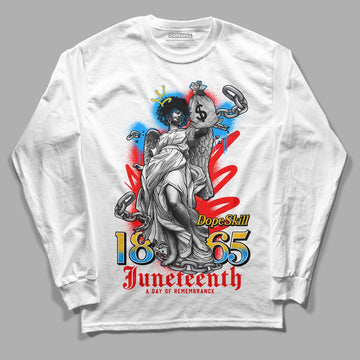 Fruity Pebbles Dunks DopeSkill Long Sleeve T-Shirt Juneteenth Graphic - White