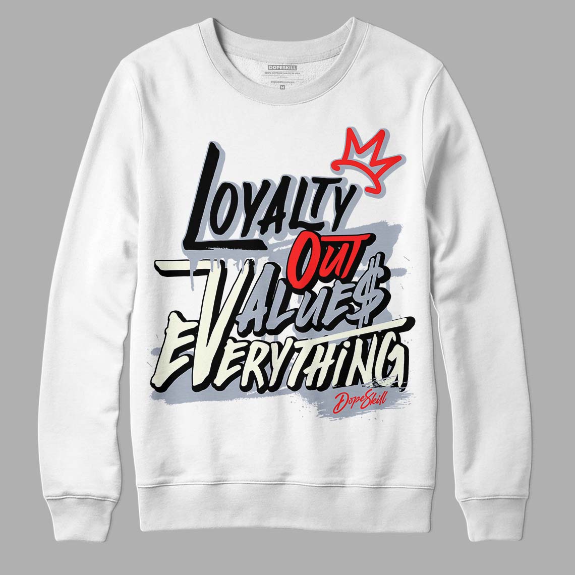 Jordan 3 Retro White Cement Reimagined DopeSkill Sweatshirt LOVE Graphic Streetwear - White