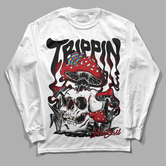 Jordan 13 Retro Playoffs DopeSkill Long Sleeve T-Shirt Trippin  Graphic Streetwear - White 