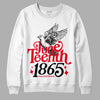 Jordan 4 Red Thunder’ DopeSkill Sweatshirt Juneteenth 1865 Graphic Streetwear - White