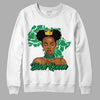 Jordan 1 Low Lucky Green DopeSkill Sweatshirt Black Queen Graphic Streetwear - White