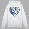 True Blue 1s DopeSkill Hoodie Sweatshirt Heart Jordan 1 Graphic - White