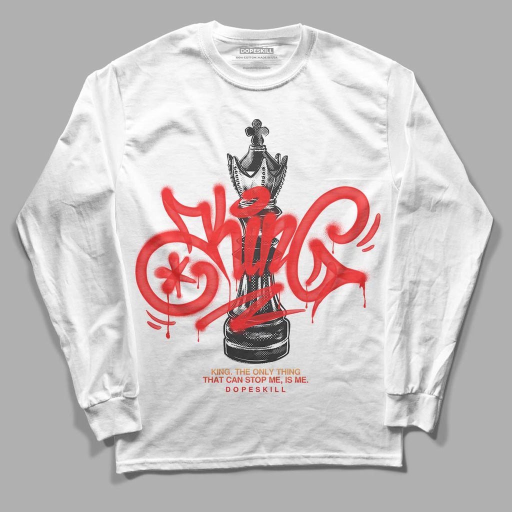 Jordan 5 "Dunk On Mars" DopeSkill Long Sleeve T-Shirt King Chess Graphic Streetwear - White