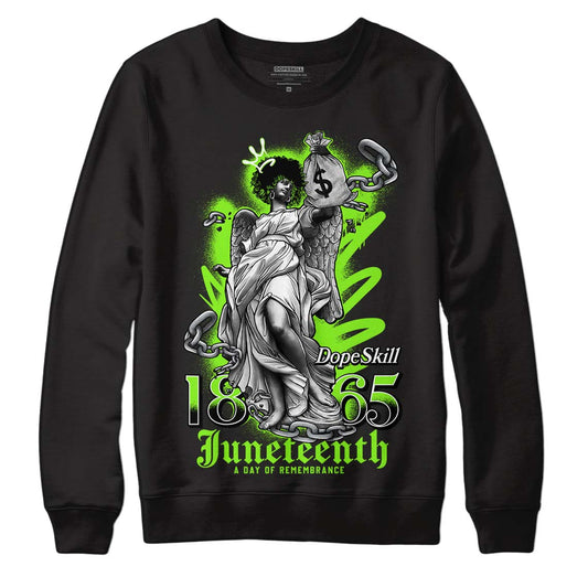 Neon Green Collection DopeSkill Sweatshirt Juneteenth Graphic - Black