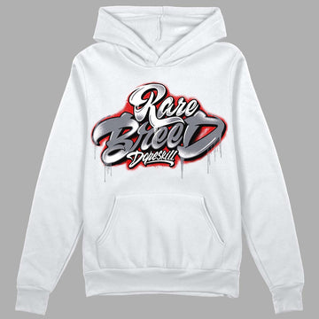 Fire Red 9s DopeSkill Hoodie Sweatshirt Rare Breed Type Graphic - White 