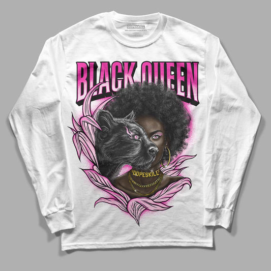 Triple Pink Dunk Low DopeSkill Long Sleeve T-Shirt New Black Queen Graphic - White 