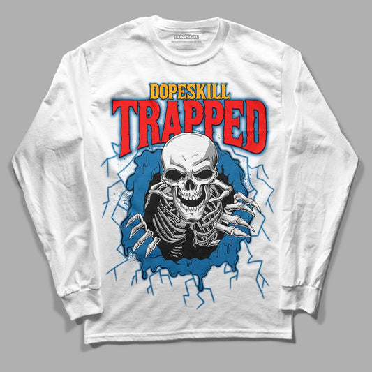 Messy Room 4S DopeSkill Long Sleeve T-Shirt Trapped Halloween Graphic - White