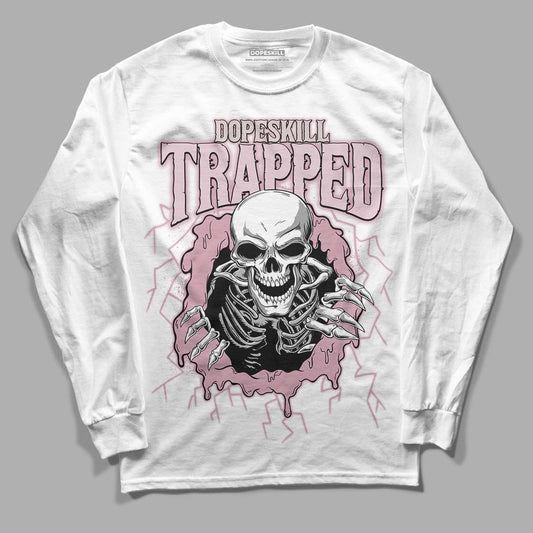 Dunk Low Teddy Bear Pink DopeSkill Long Sleeve T-Shirt Trapped Halloween Graphic - White 