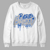 True Blue 1s DopeSkill Sweatshirt Rare Breed Graphic - White