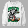 Nike SB x Jordan 4 “Pine Green” DopeSkill Sweatshirt Sick Bear Graphic Streetwear - White