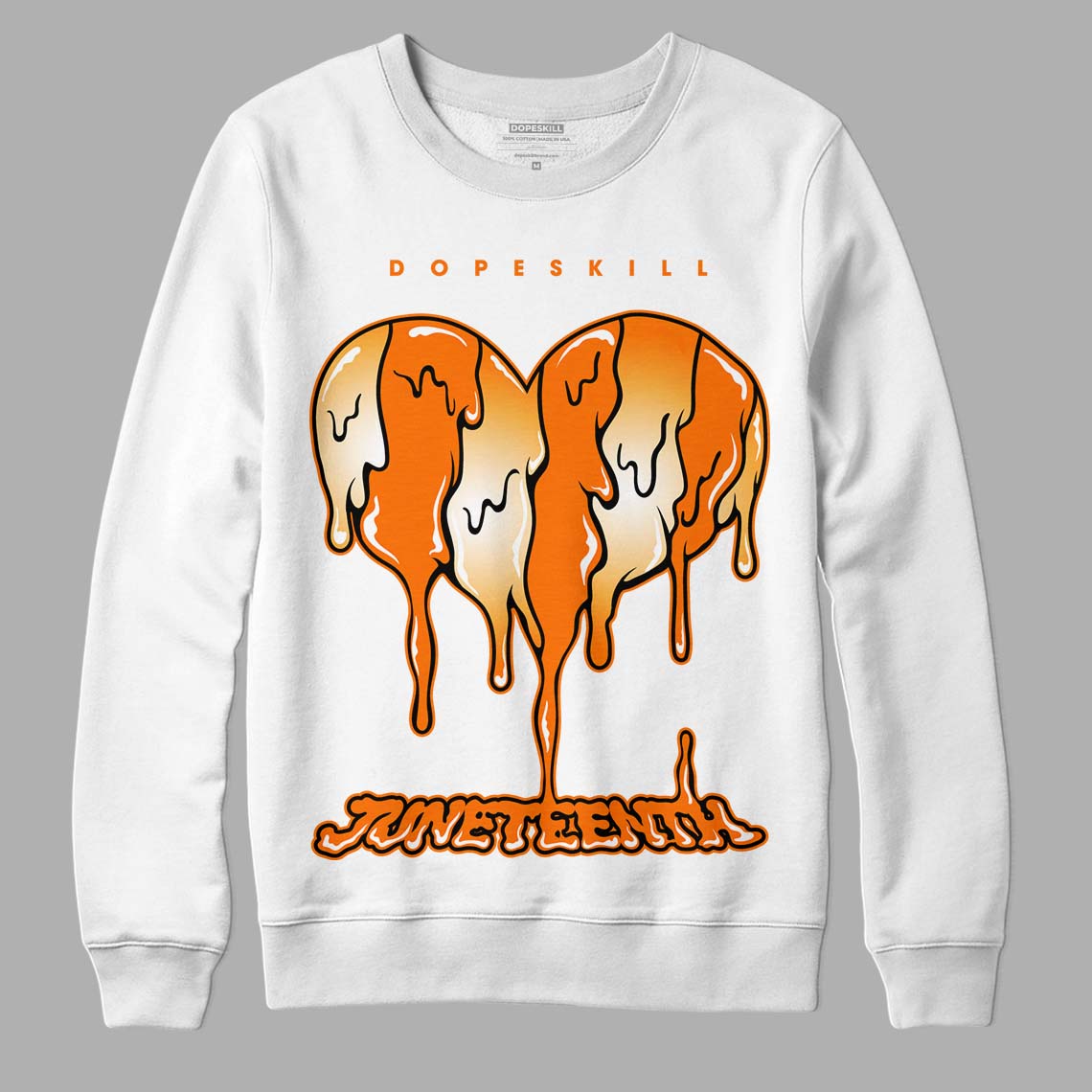 Wmns Dunk Low 'Magma Orange DopeSkill Sweatshirt Juneteenth Heart Graphic Streetwear - White