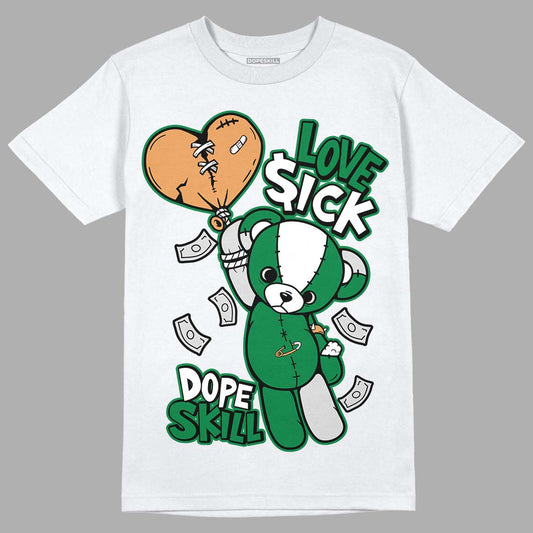 Nike SB x Jordan 4 “Pine Green” DopeSkill T-Shirt Love Sick Graphic Streetwear - White 