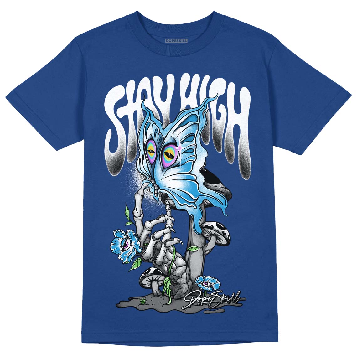 Brave Blue 13s DopeSkill Navy T-shirt Stay High Graphic