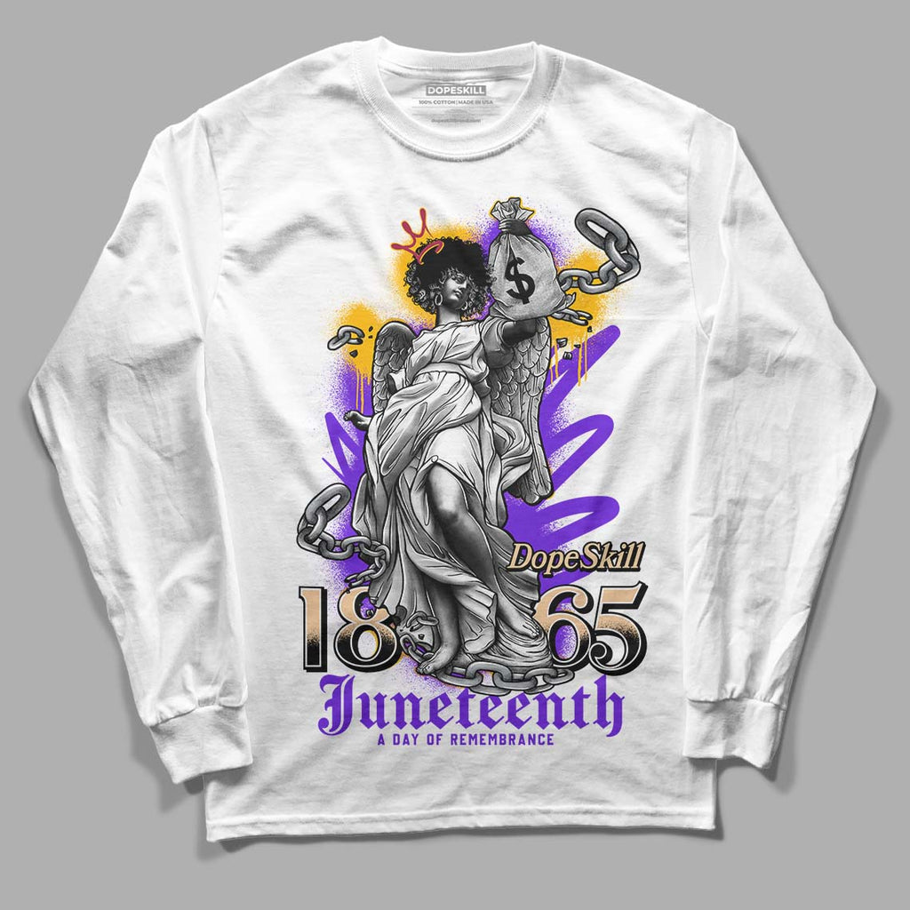 Afrobeats 7s SE DopeSkill Long Sleeve T-Shirt Juneteenth Graphic - White